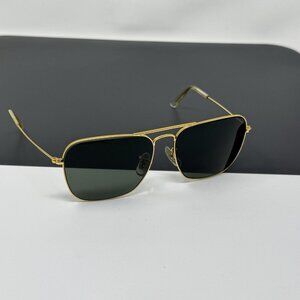 VINTAGE B&L RAY BAN Gold G15 CARAVAN Aviator Pilot Sunglasses Big  58mm